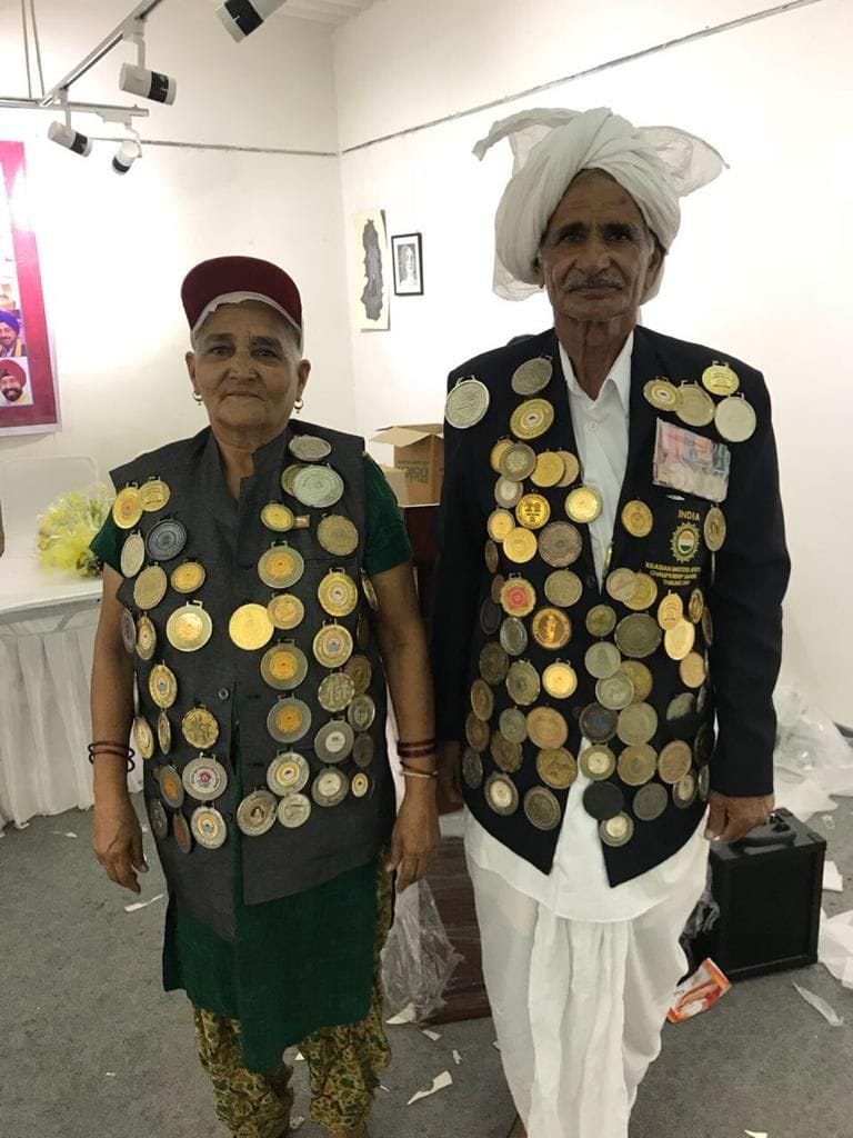 Even knee injury could not reduce the spirits of 75 year old Bimla Devi
