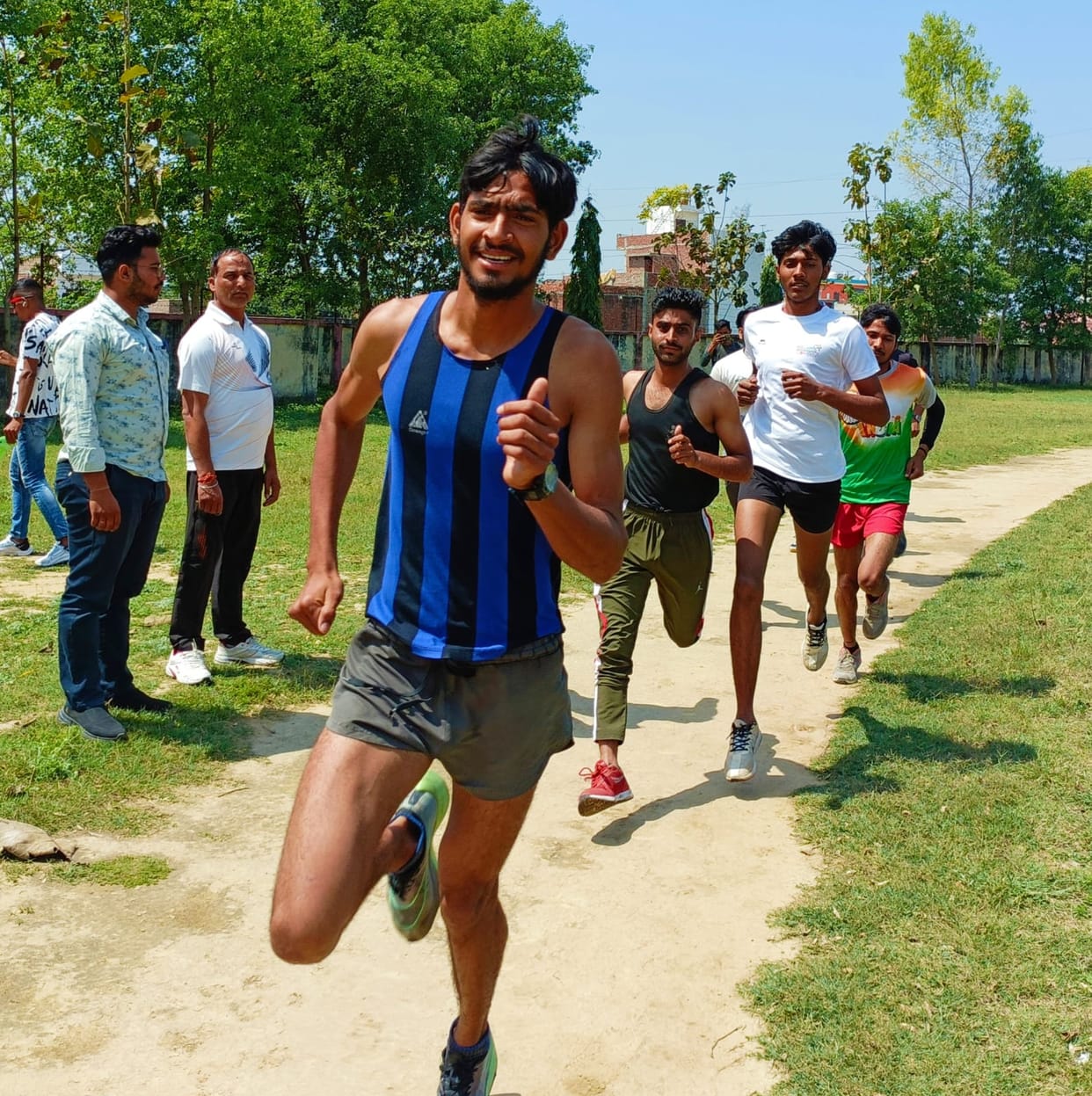 Players shed sweat in the trials of athletics championship