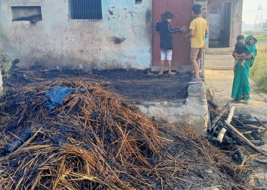 Divyang's residential hut burnt to ashes due to fire