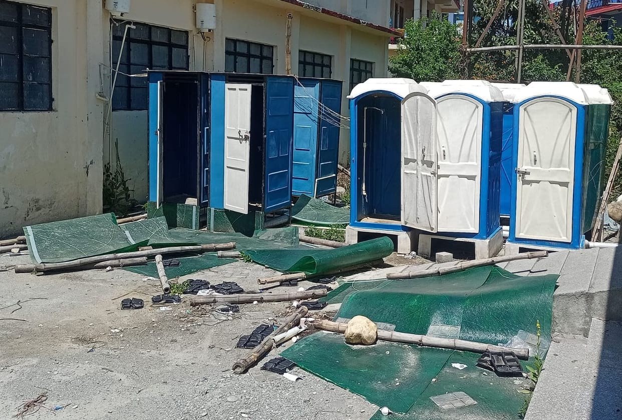 The condition of the toilets built in the Kovid Care Center is bad