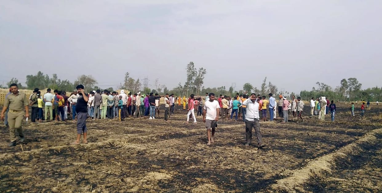 16 bigha crop destroyed in three incidents