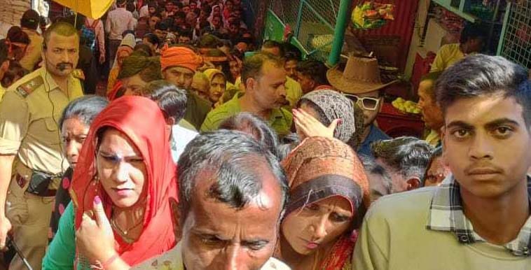 Devotees in Purnagiri Mela