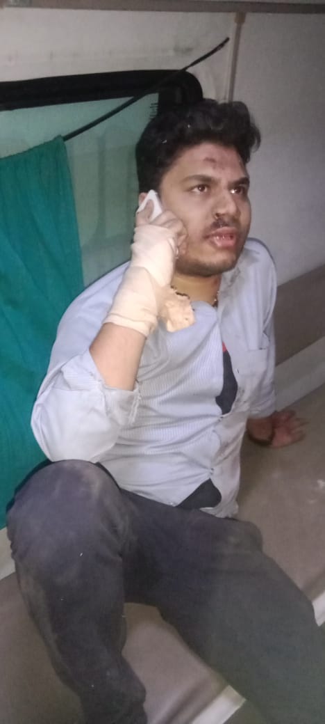 Car rammed into destitute cattle one killed two injured