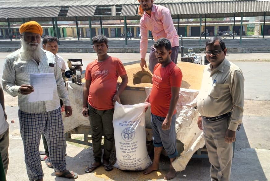 132 quintals of wheat procured at government procurement centers