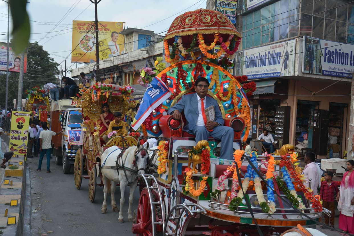Tribute to the creator of the constitution, procession taken out in the city