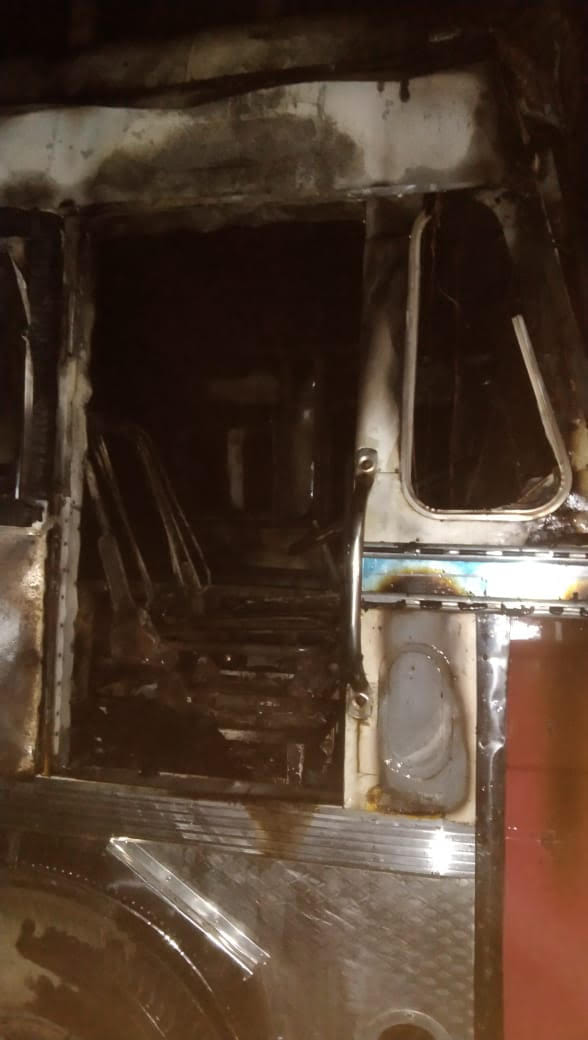 Fire broke out in a truck full of wheat bags, found under control