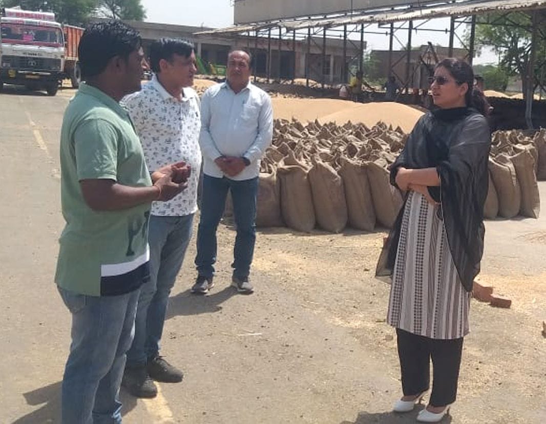 So far only 23 percent wheat has been raised, Deputy Commissioner landed in the field