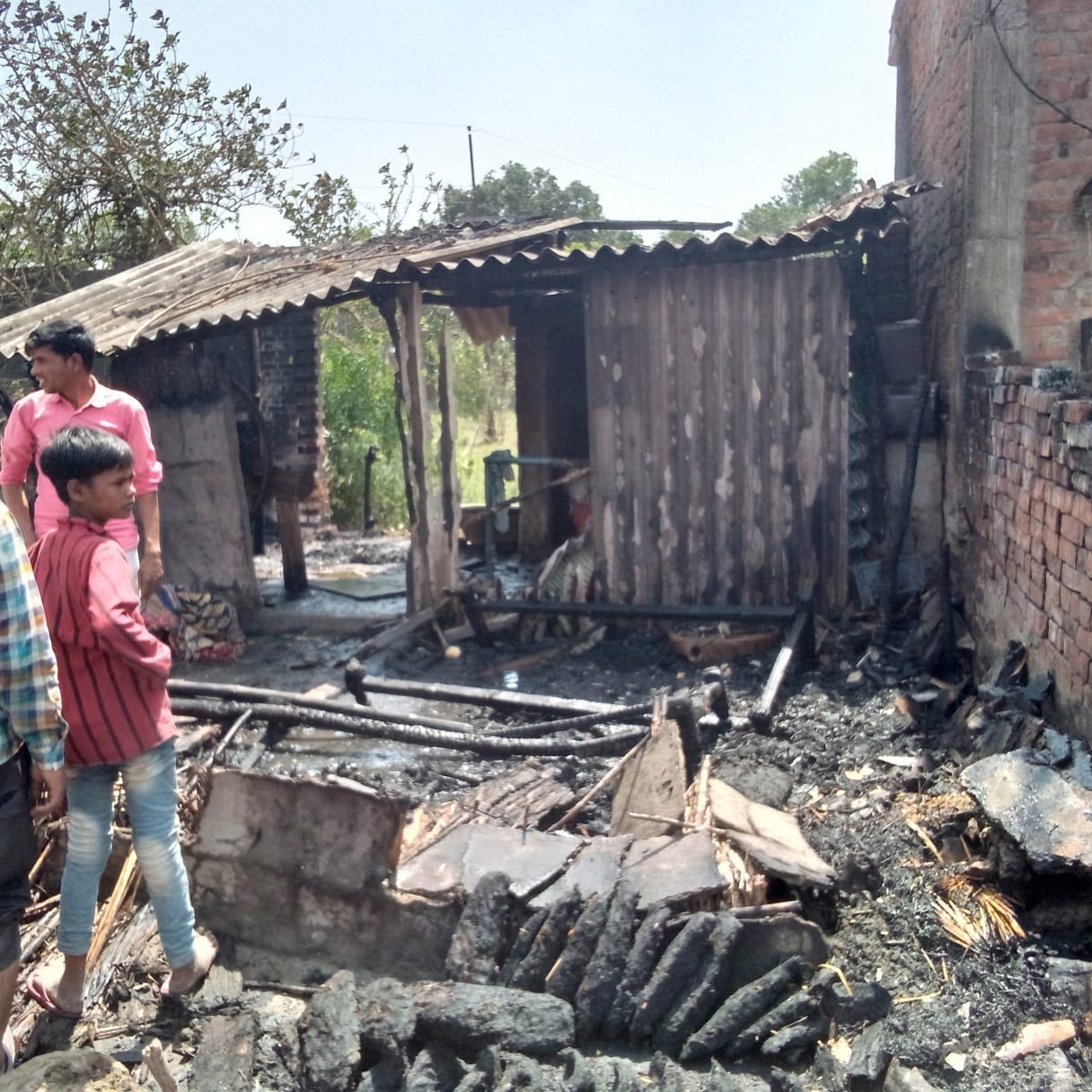 Goat died, two cattle scorched, loss of lakhs