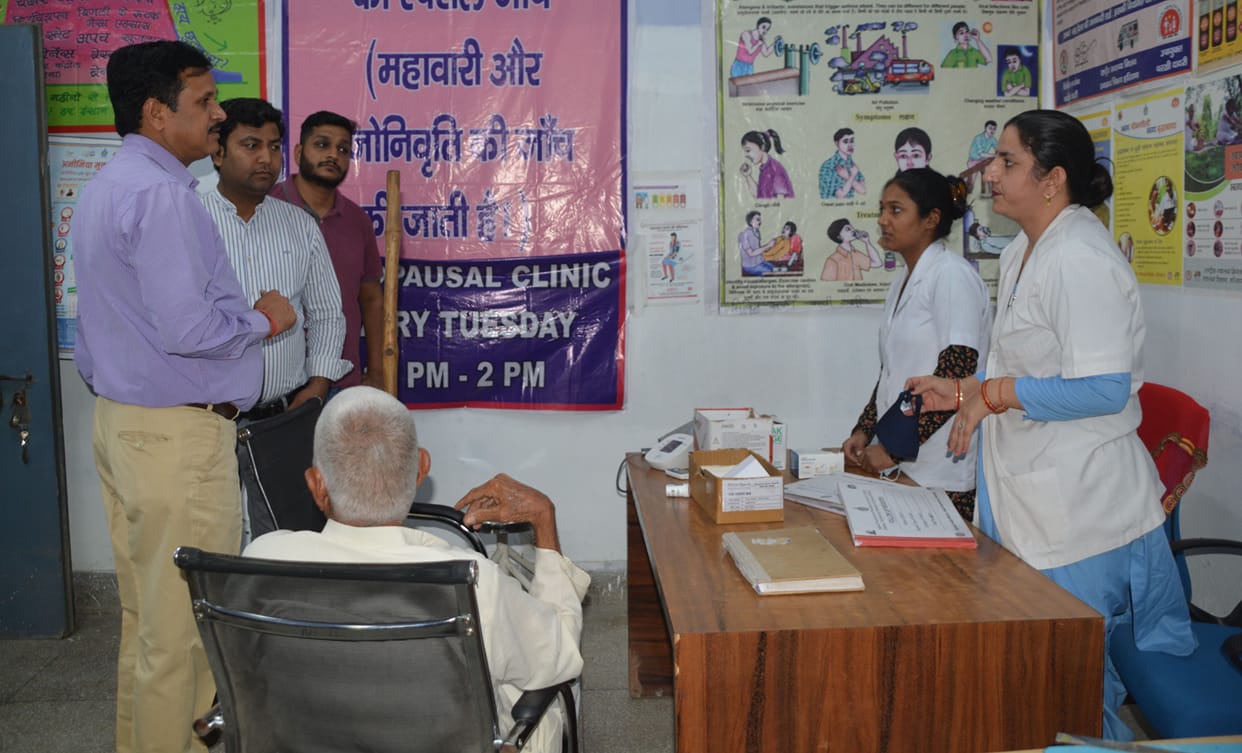 CMO inspected the civil hospital and reviewed the facilities