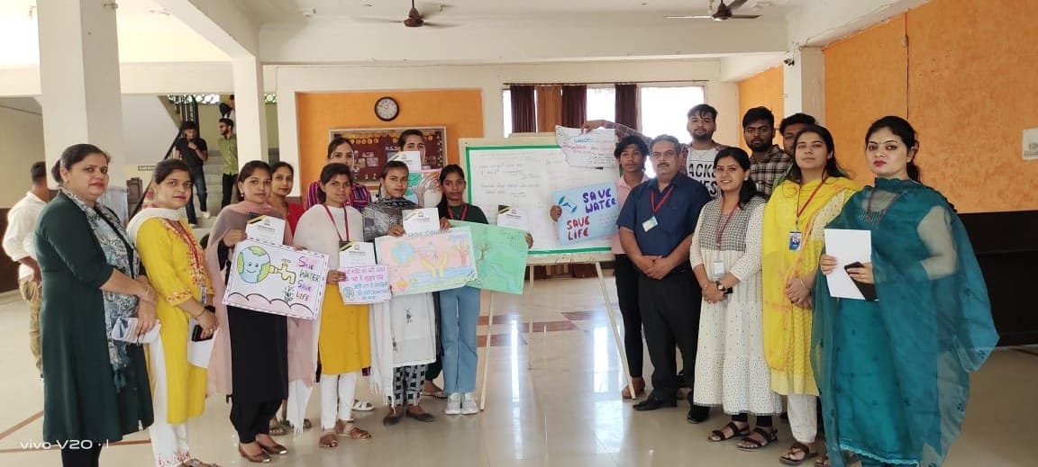Tamanna stood first in poster making and Rakhi stood first in slogan