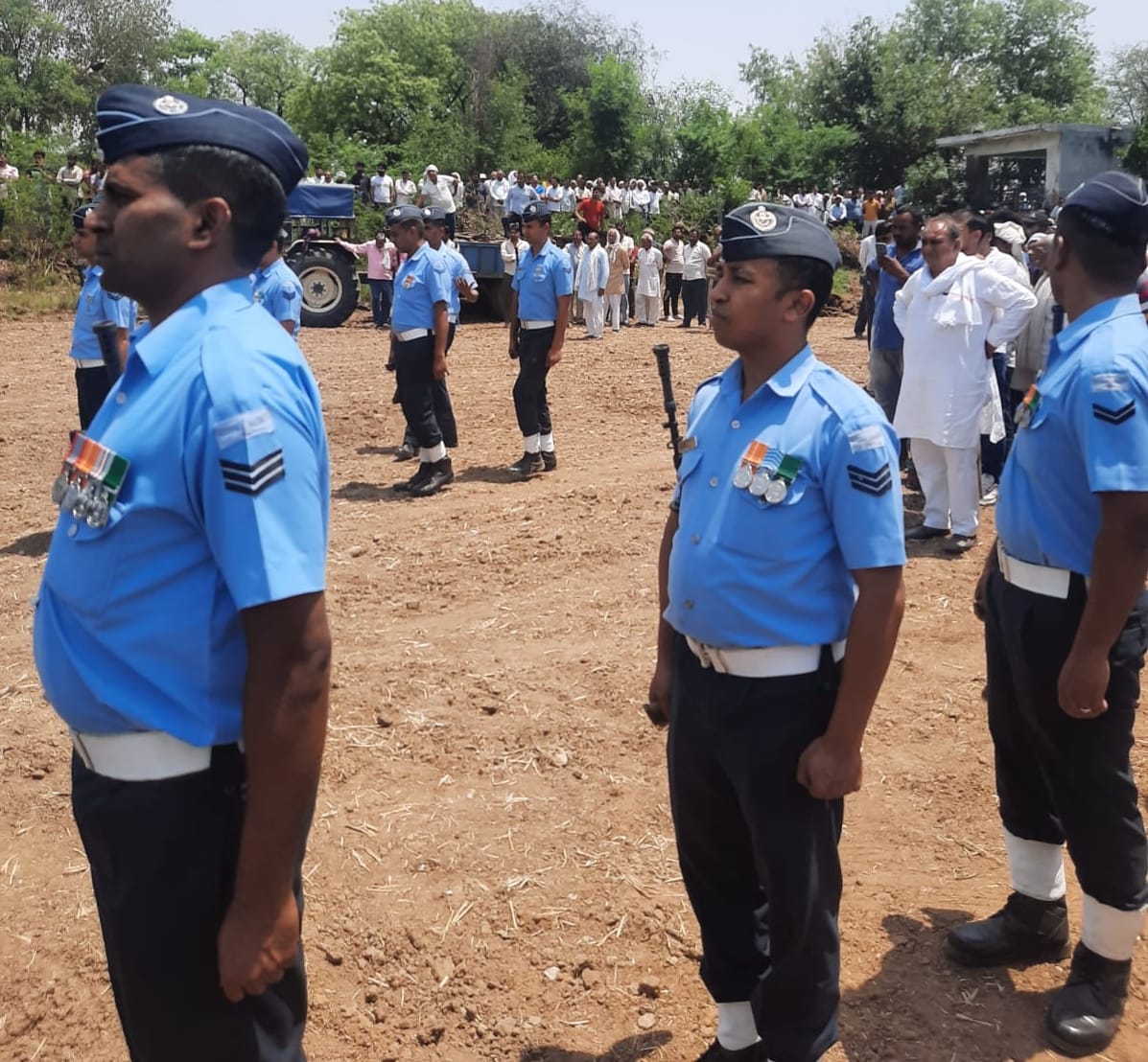 Last farewell to flight lieutenant dr deepika with moist eyes