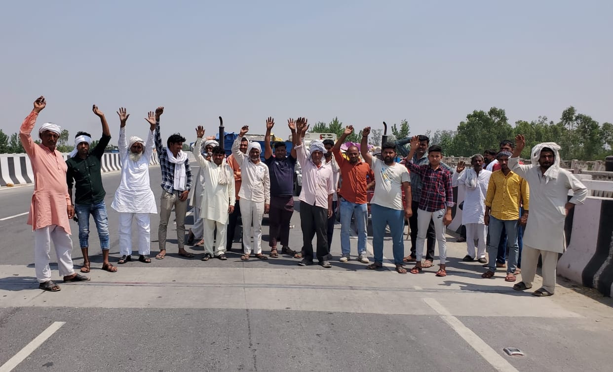 Haryana administration stopped grain of UP farmers, commotion