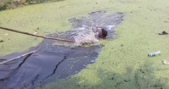When relatives stopped her from studying, the student jumped into the pond