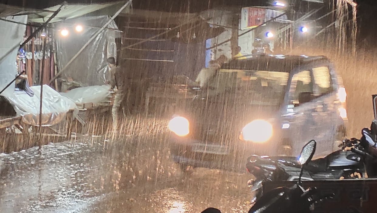Heavy rain accompanied by storm, increased cold