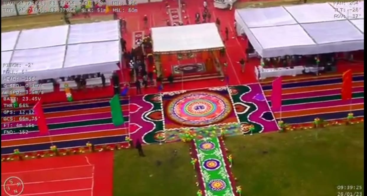 Shivam Rangoli got a place in Asia Book of World Records
