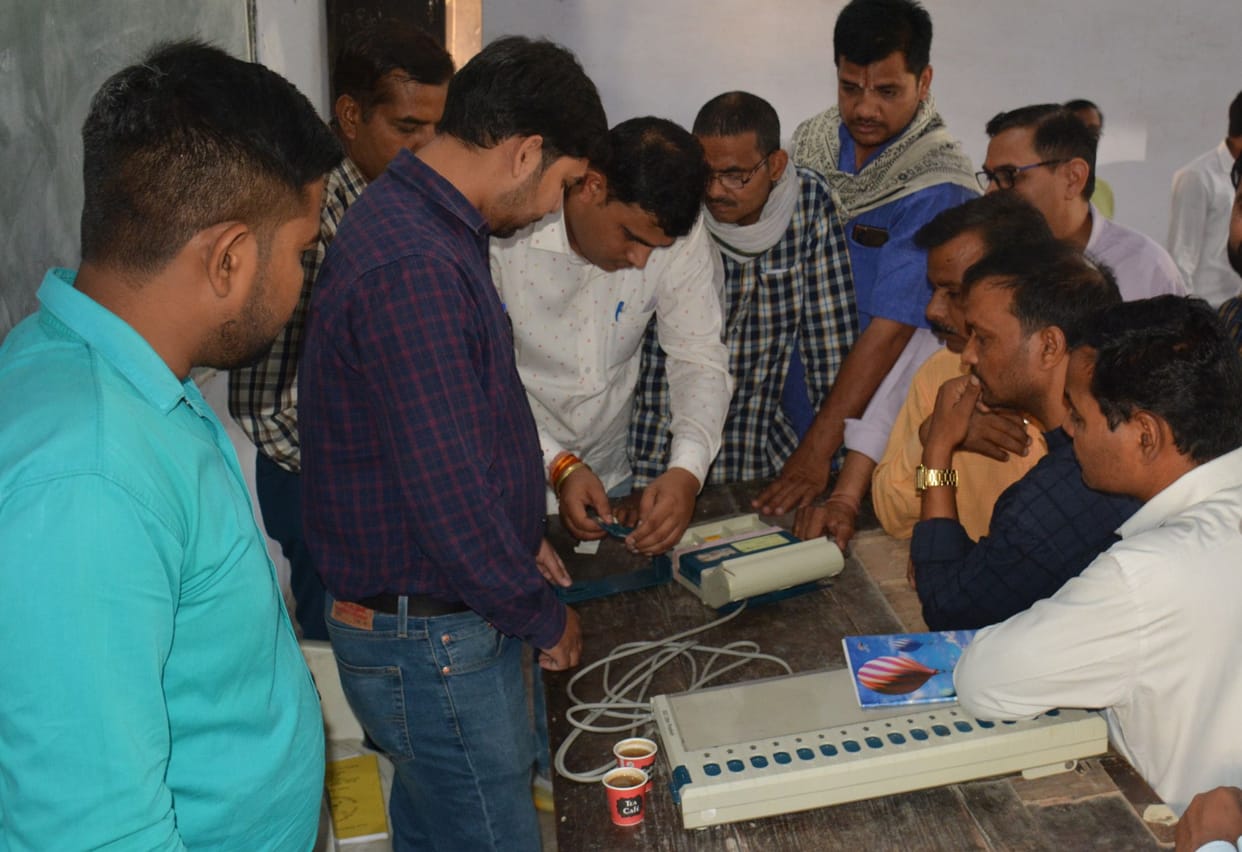 Election personnel learned the operation of EVM