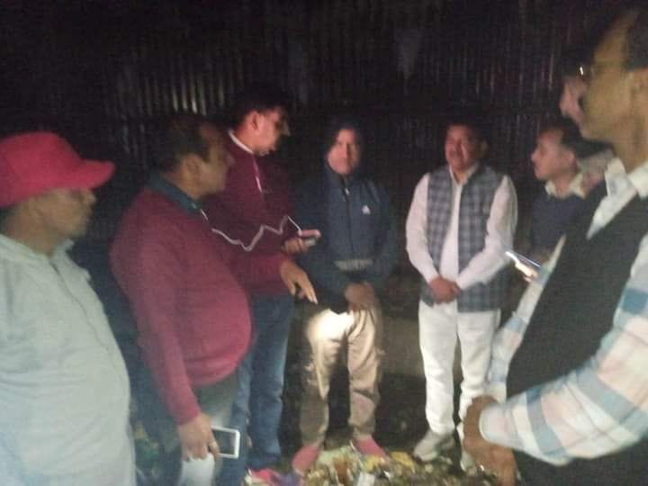 The MLA met the fire victim's family in Khania