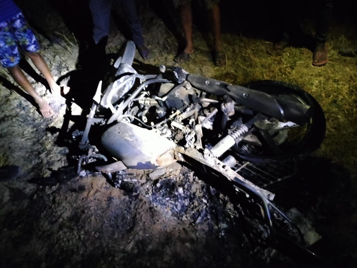 Doctor attacked and burnt the bike