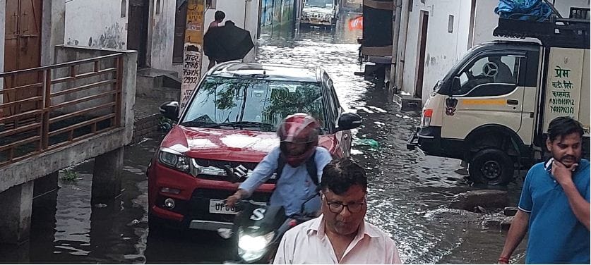 Drizzle rain with strong winds relief from heat