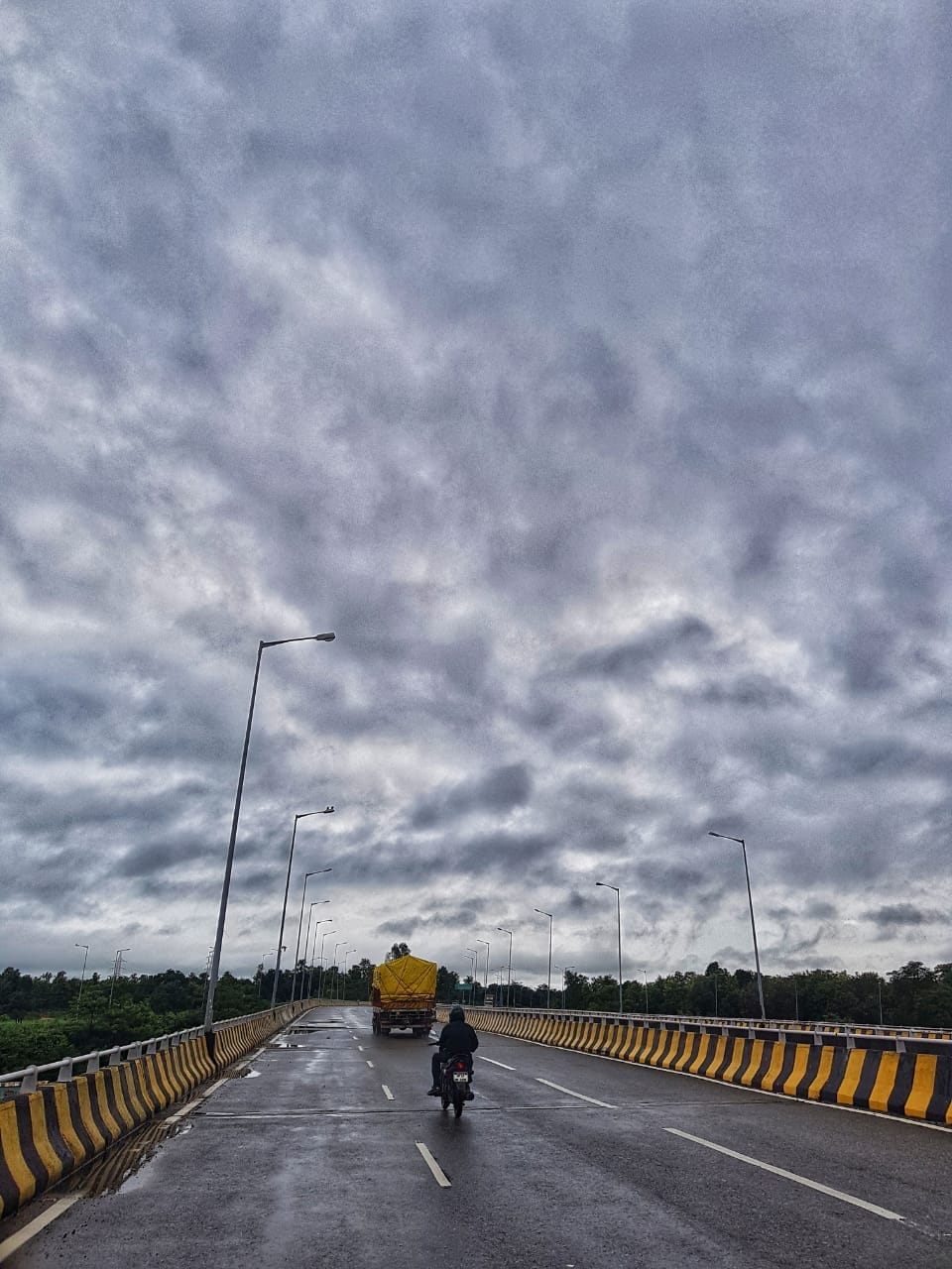 Rain with strong wind, relief from heat