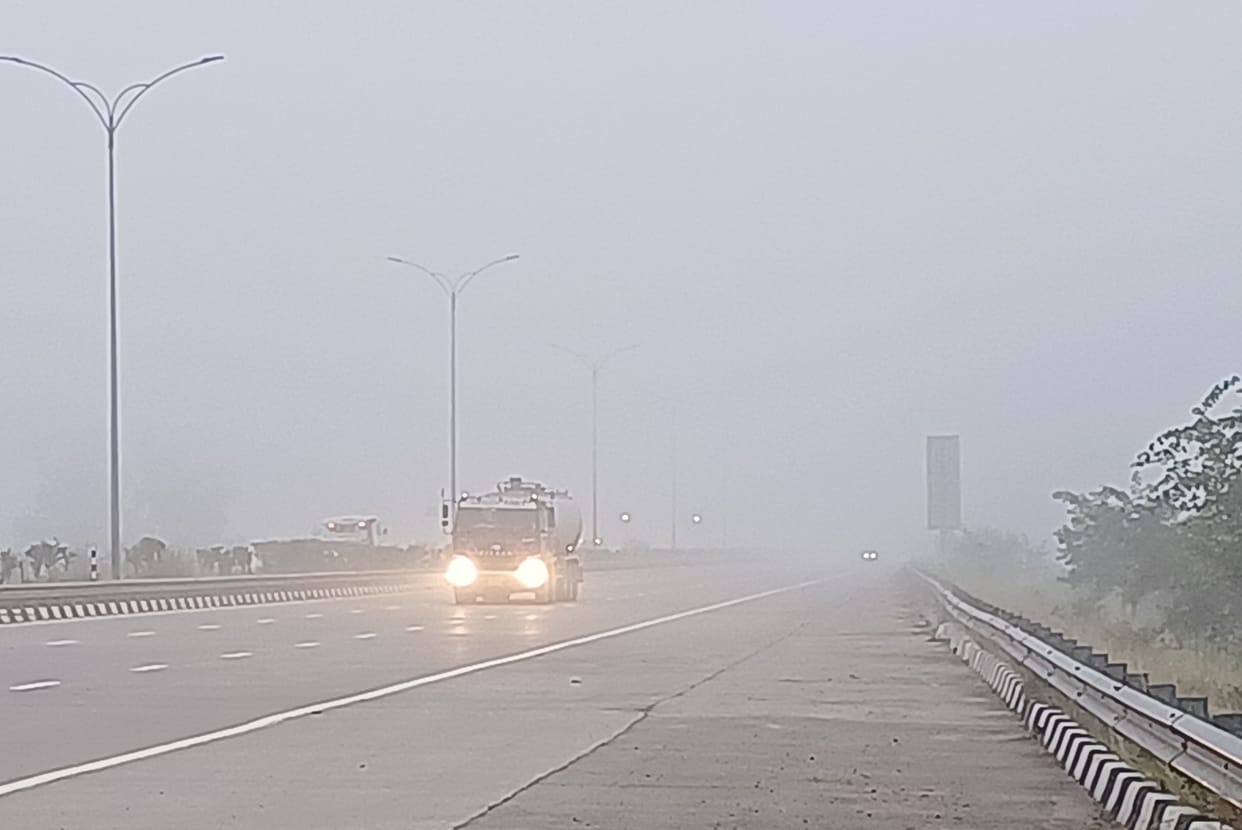 Fog shadow on EPE, speed of vehicles slowed down