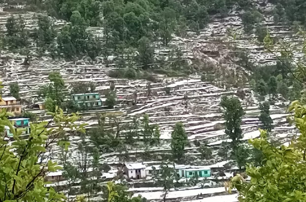 House collapsed due to rain, hailstorm in Kapkot