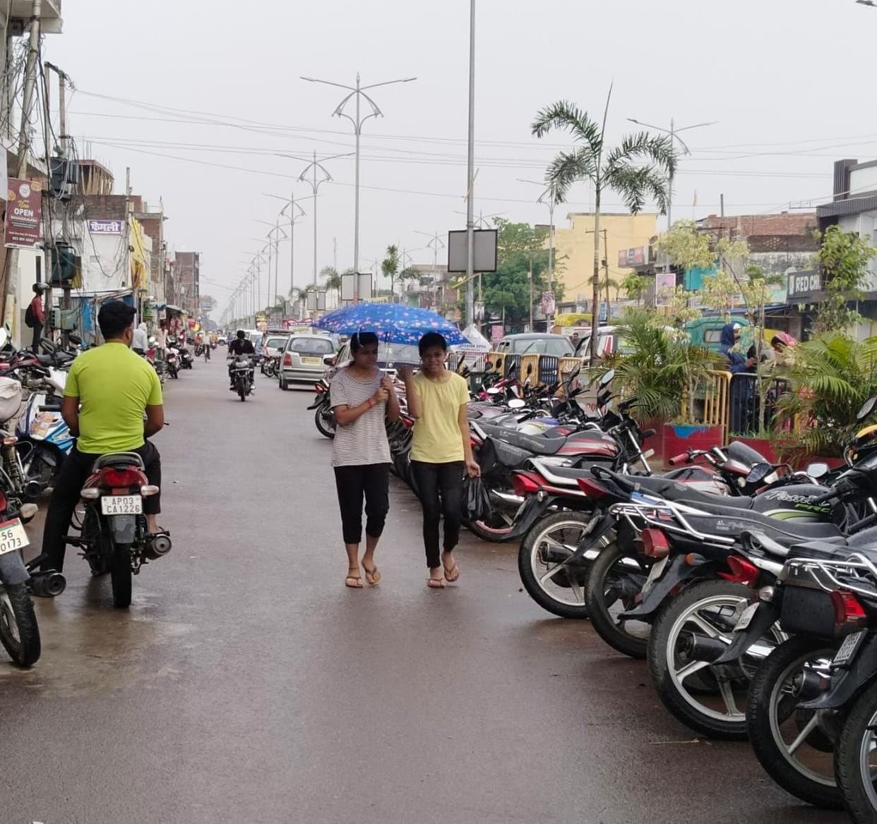 Relief from heat due to light rain