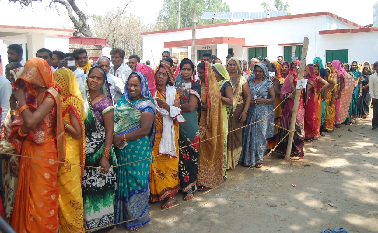 60.96 percent voting in the district
