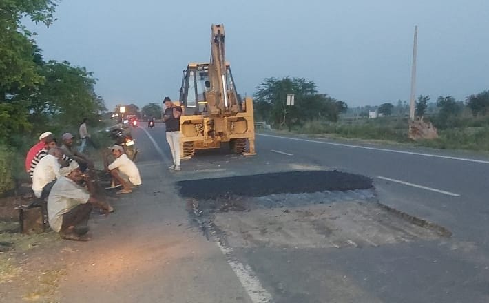 Meerut-Baghpat National Highway did not run even for a year, potholes again