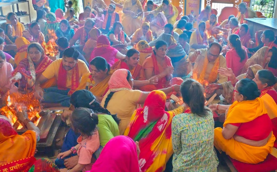 Yagya was performed in 111 houses including Gayatri Shaktipeeth