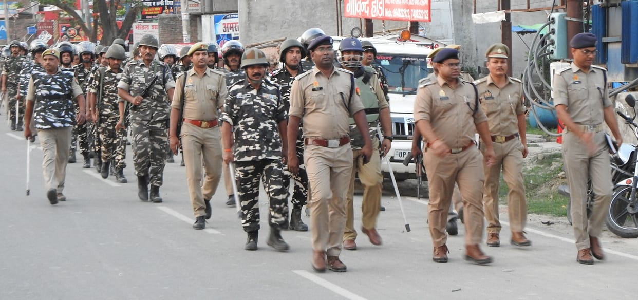 SP marched with paramilitary personnel
