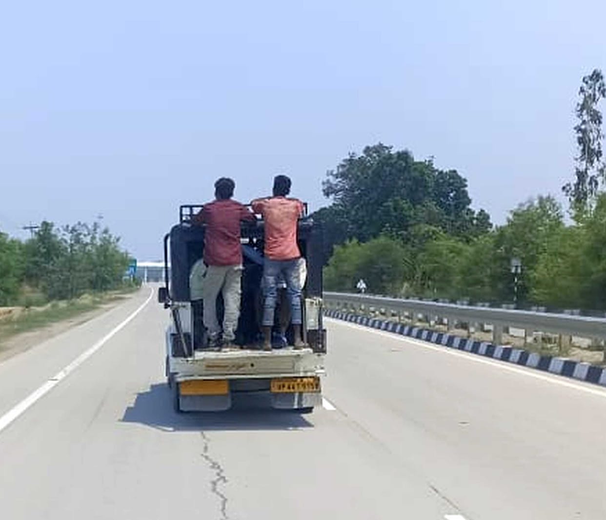 15 passengers are being carried in seven seater vehicles
