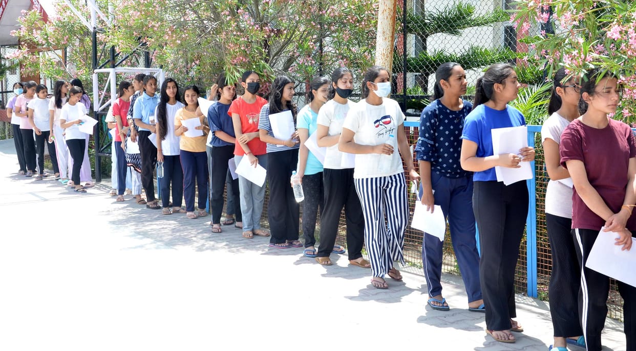 2,874 candidates took the NEET exam at five exam centers