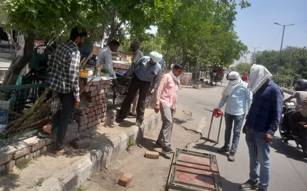 District city planner demolished illegal construction in Kanhaili and Sunariyo Kala