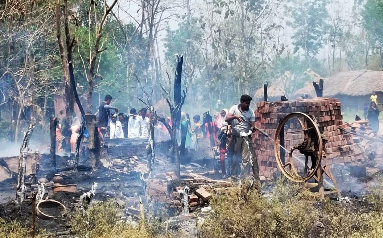 Wedding items burnt in the fire caused by the spark of the stove