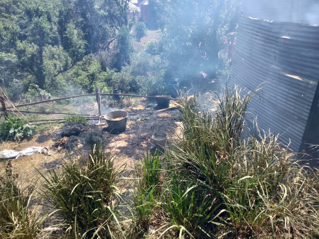 Gaushala caught fire, two cattle died