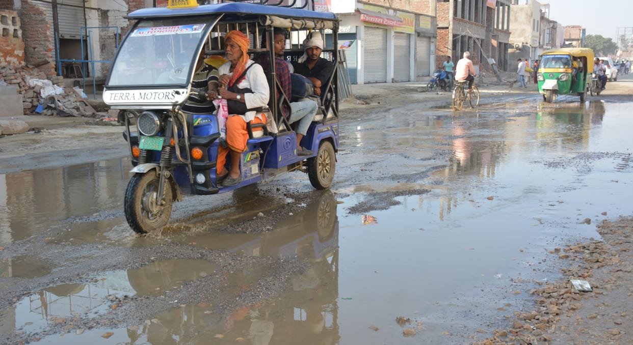 Waterlogging and mud on Rampath, voters upset