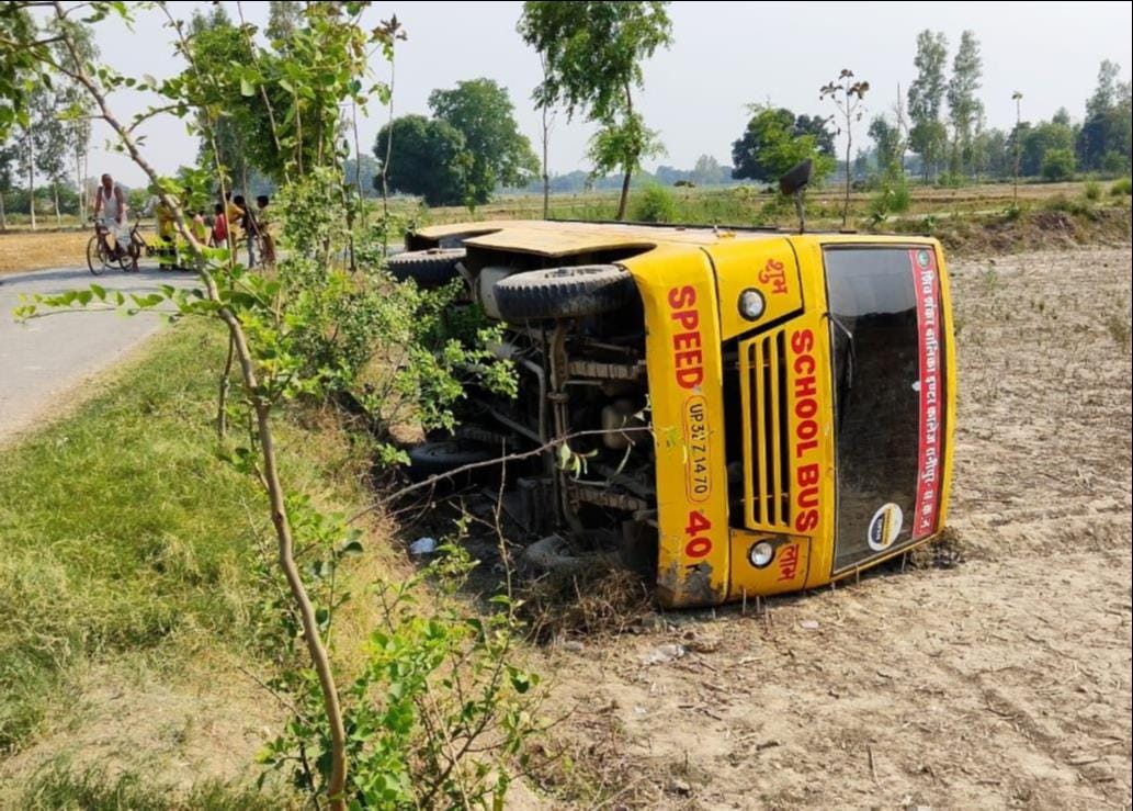 School bus overturned due to steering failure
