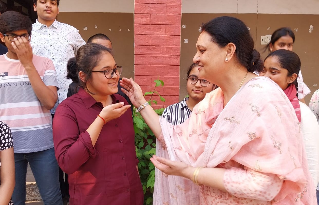 Sneha topped with 96.60 percent marks