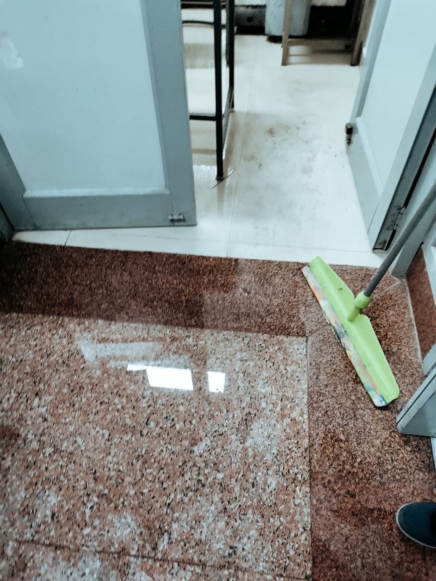 Toilet water filled in record room of medical college
