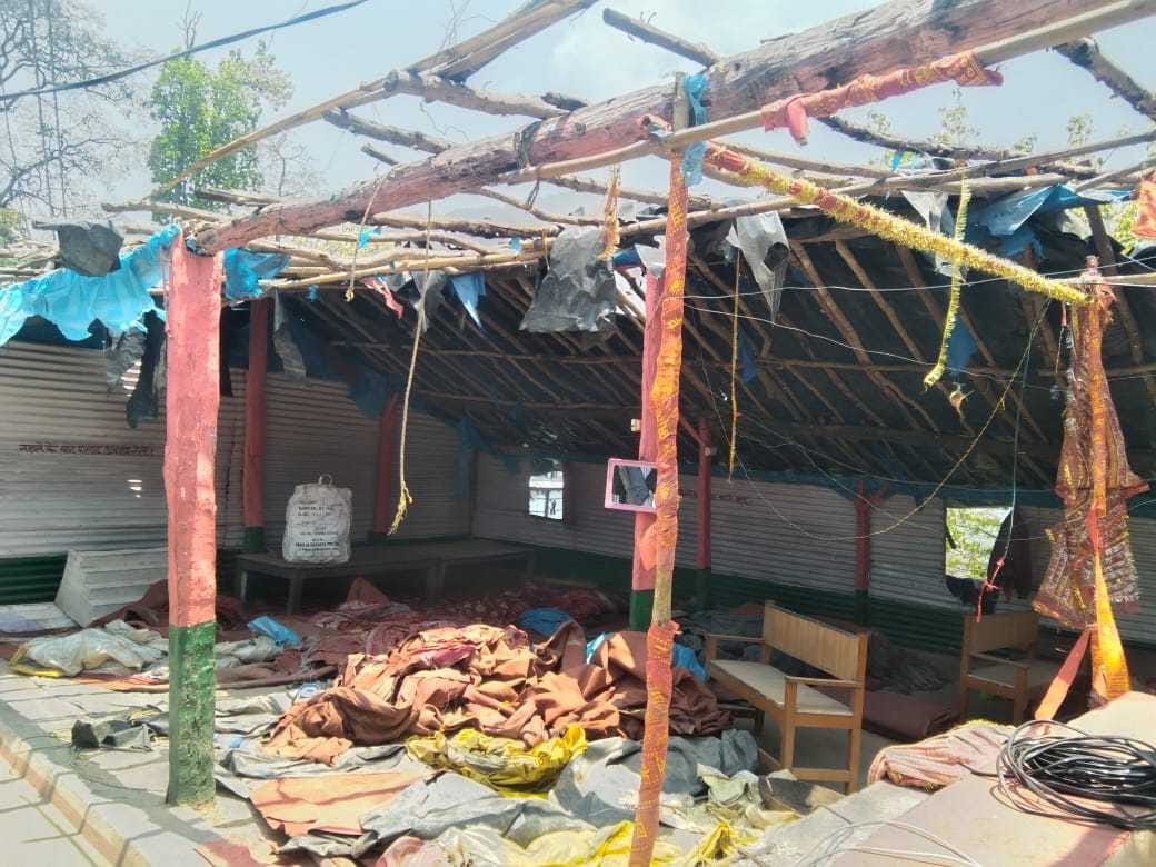 Shopkeepers spent the night awake in Purnagiri Dham