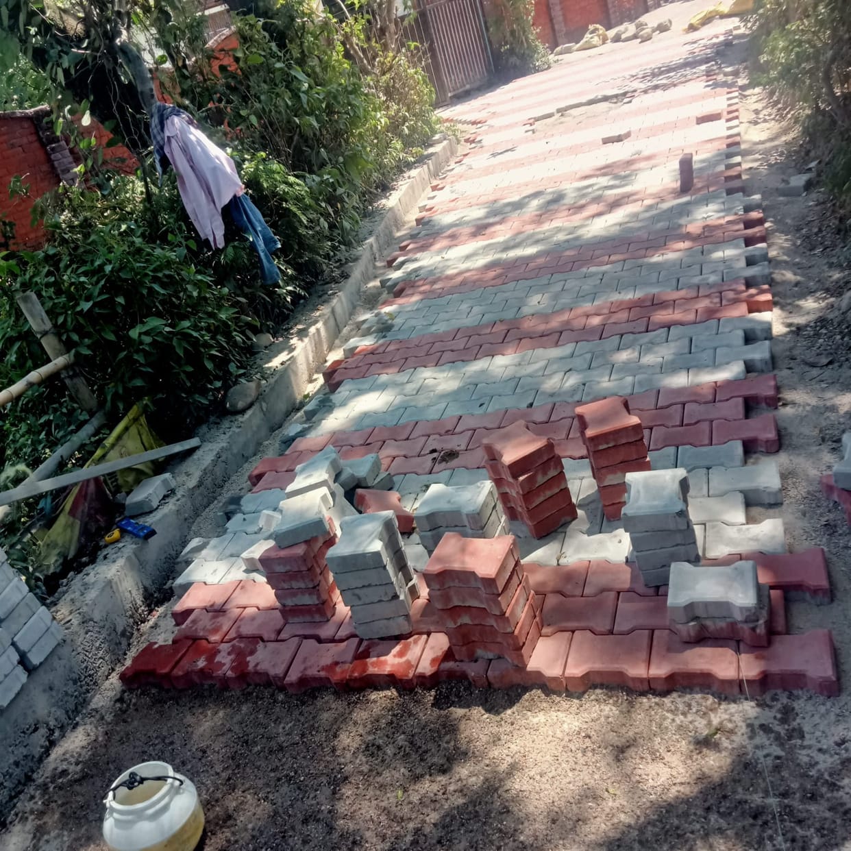 Renovation work of Sampark Gali started in NP Sujanpur
