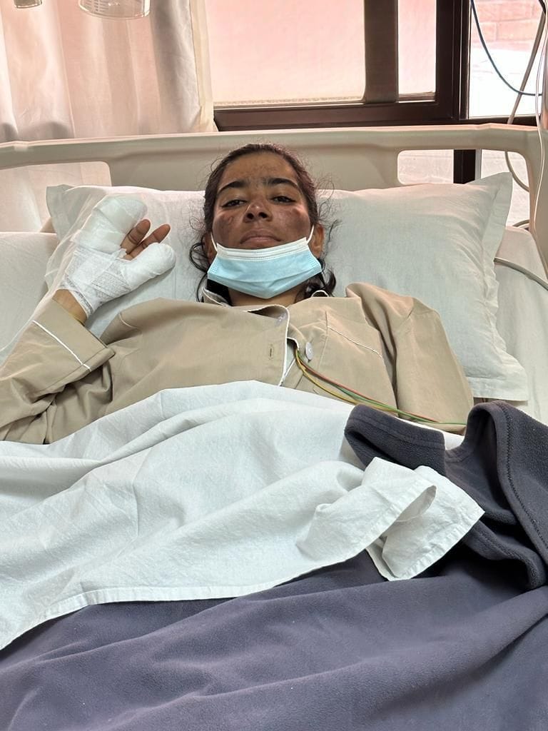 Mountaineer Meenu returning after conquering Mount Lhotse got infection in her hand, admitted to Kathmandu hospital