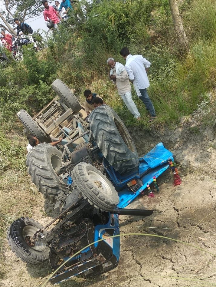 narrow escape tractor driver