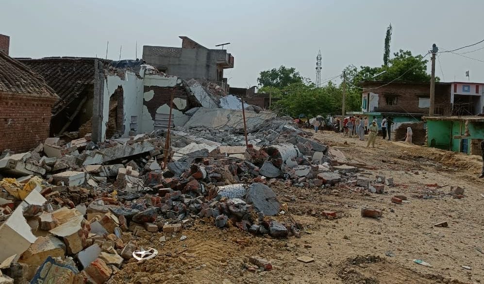 The mosque which came in the way of road widening was demolished