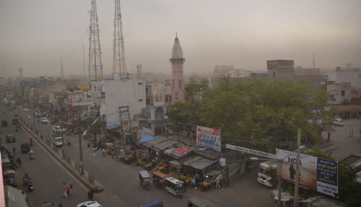 Heat stroke throughout the day, by the evening the storm and overcast clouds gave relief