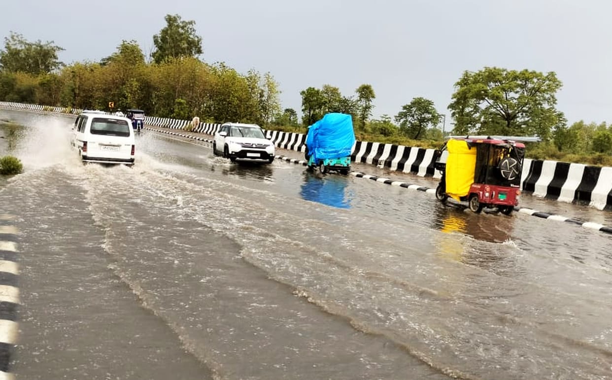 Widespread damage to crops due to storm and rain