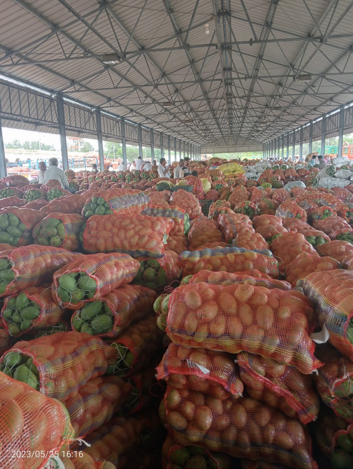 Mangoes were broken in the storm in the market, buyers are not available
