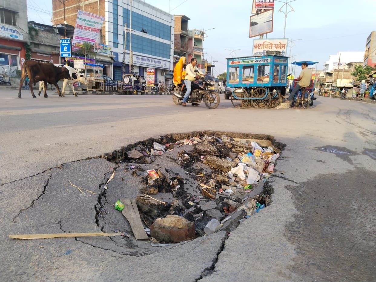 Roads breaking due to overloaded vehicles