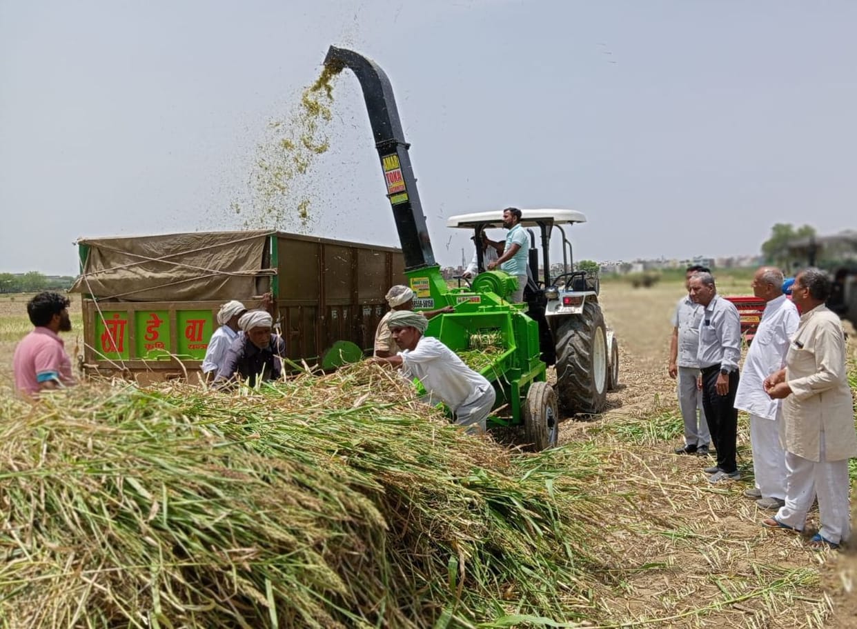 Now the reaper machine will supply 200 quintals of green fodder to the cattle of the gaushala in just two and a half hour
